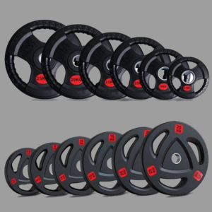 Rubber Coated Three- Grip Weight Plate